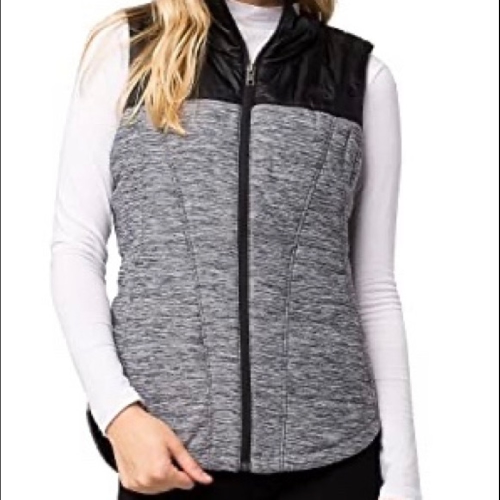 The North Face Heather Grey & Black Vest - Size L